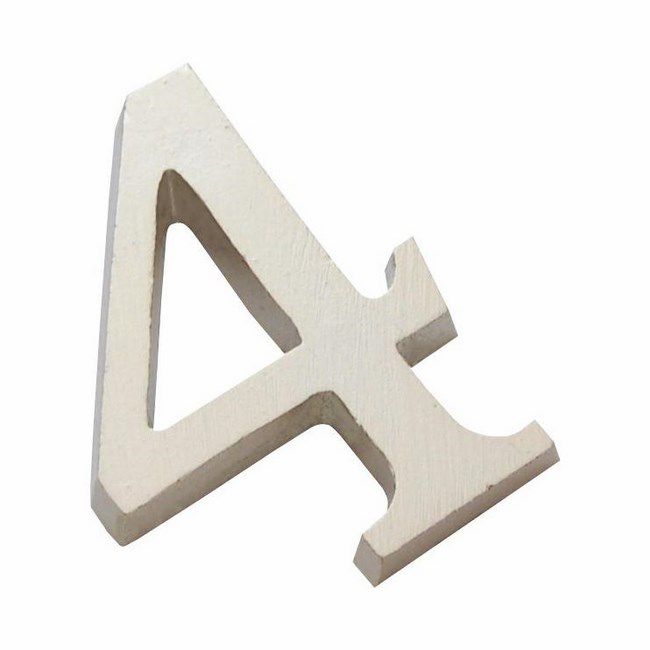 Cyfra 4 samoprzylepna nikiel satyna 50 mm