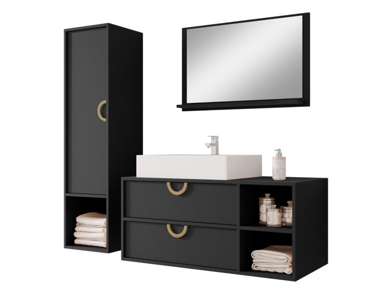 Meble łazienkowe MIRJAN 24 XIV czarny 1 kpl.