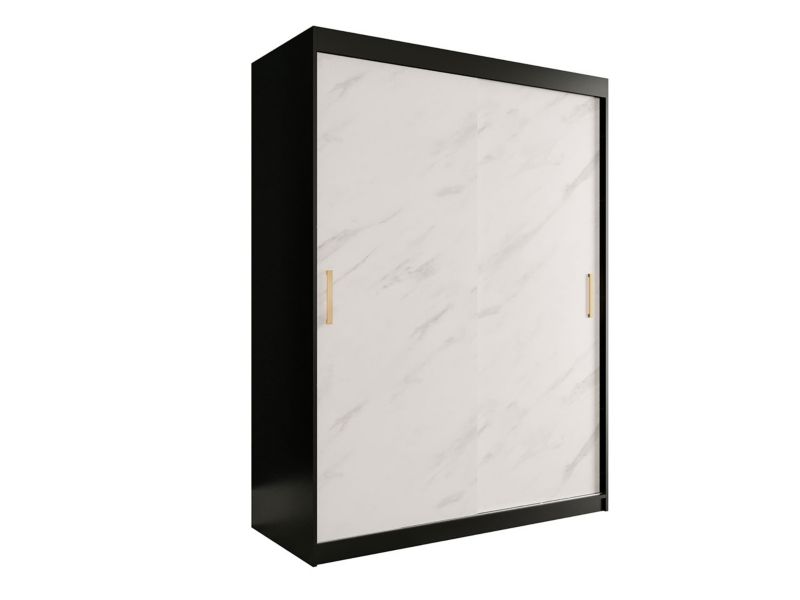 Szafa MIRJAN 24 Marmur T 150 czarny mat / biały marmur 1 szt.