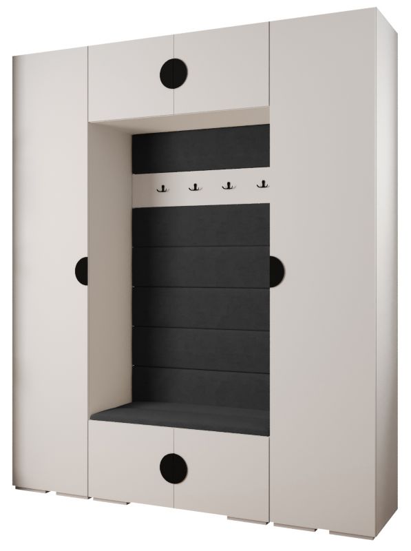 Garderoba do przedpokoju Abiks INOVA 4 Z13 biały+czarny+manila18 1 szt.
