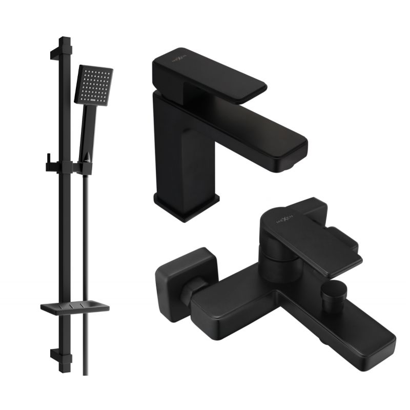 Zestaw wannowy Mexen Mino czarny 72403DQ45-70 1 szt.