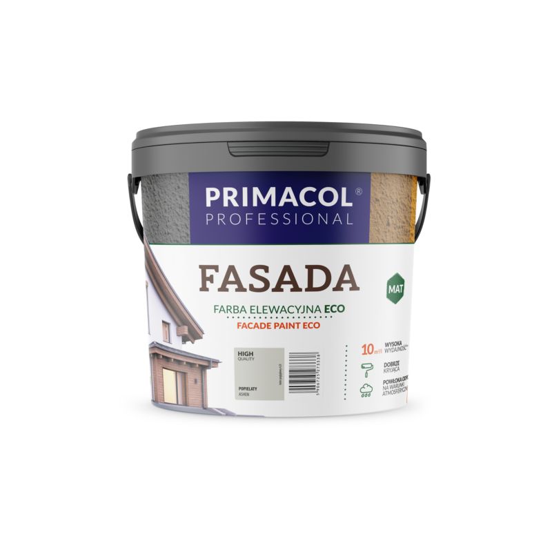 Farba Primacol Fasada Eco, kolor popielaty, 2,7 l, 1 szt.