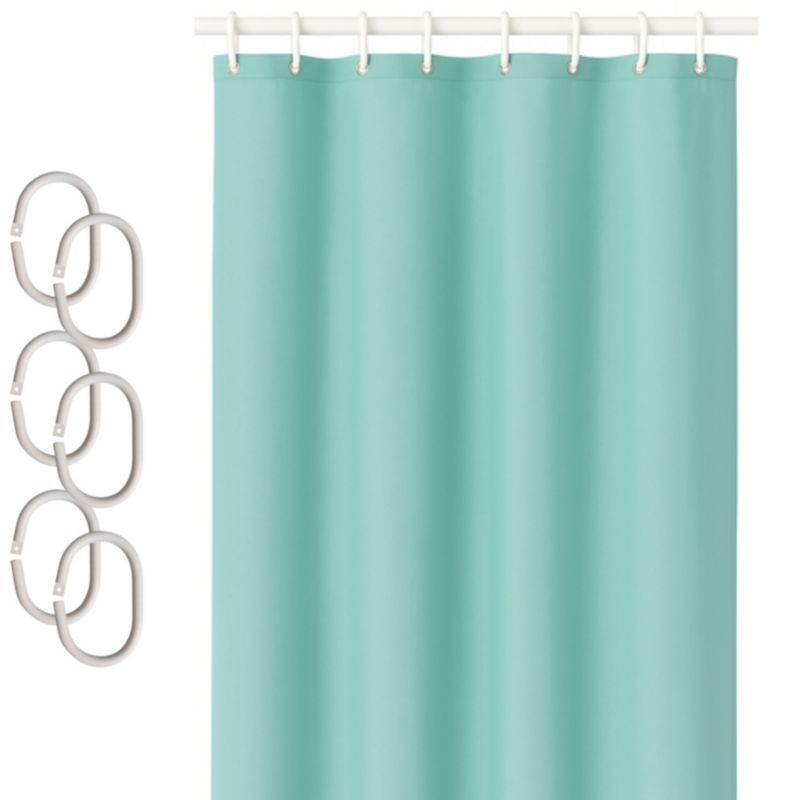 Zasłona prysznicowa Estiva tekstylna 180x200 turkusowa 1 szt.