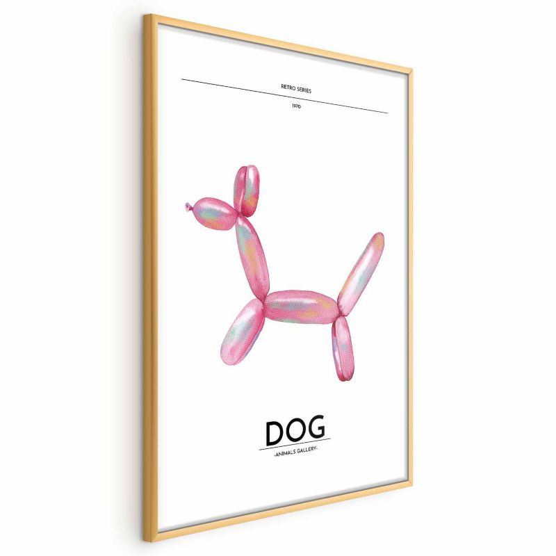 Plakat Artgeist Holo-Dog 60x90 cm z ramą złotą 1 szt