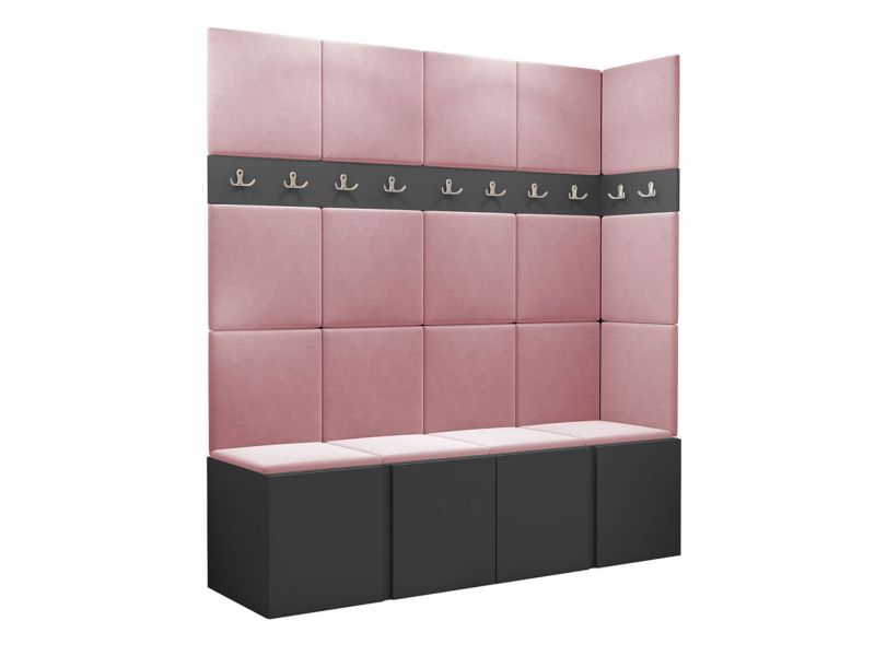 Garderoba MIRJAN 24 Orion II grafit + różowy 1 kpl.