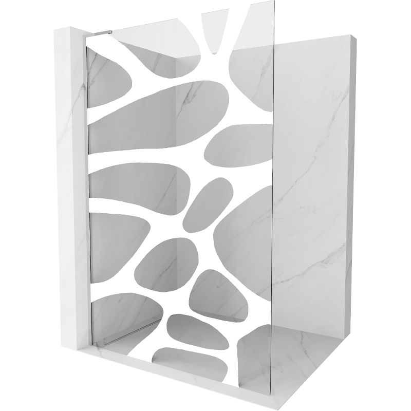 Ścianka prysznicowa walk-in Mexen Kioto L biały wzór 70x200 cm 800-070-103-01-97 1 szt.