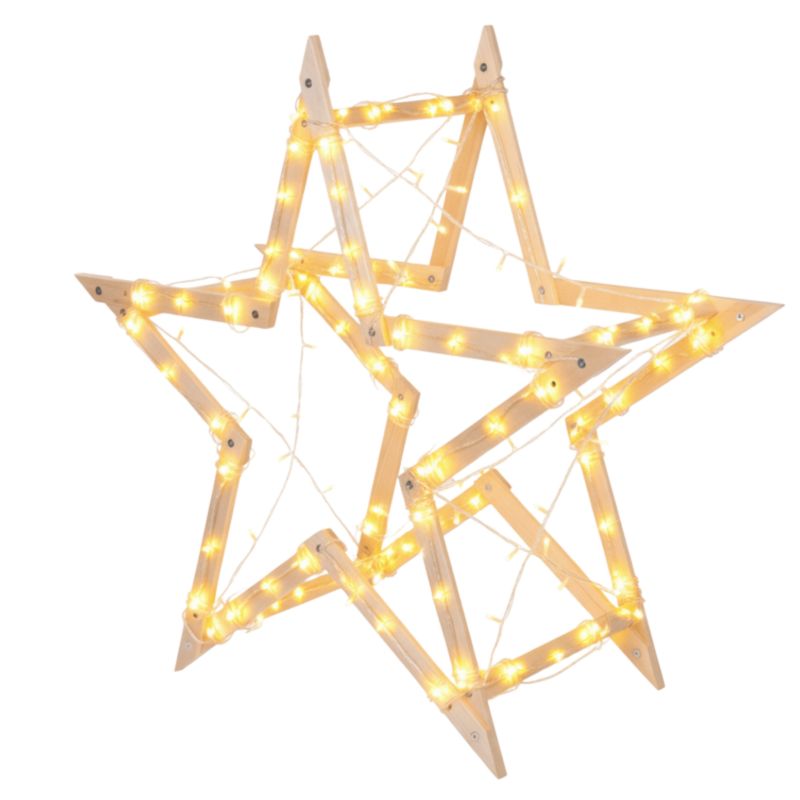 Gwiazda świąteczna 3D MODO24 kompaktowa naturalna 189 cm ModoStar 1 szt.