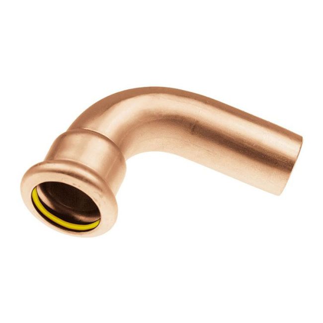 Łuk miedziany KAN-therm jednokielichowy 90° Press Gaz 15 mm