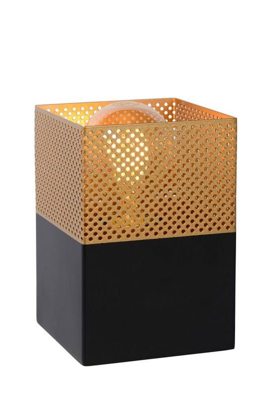 Kinkiet ścienny Lucide Renate czarno-złoty 1 x E27 x 40W IP20 wym: 15 x 10 x 10 cm - 1 szt.