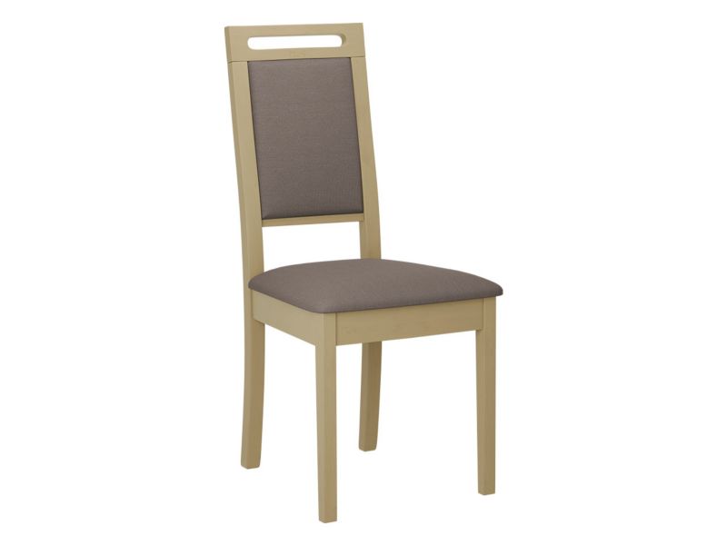 Krzesło MIRJAN 24 tapicerowane Roma XV dąb sonoma/brązowa plecionka 1 szt.