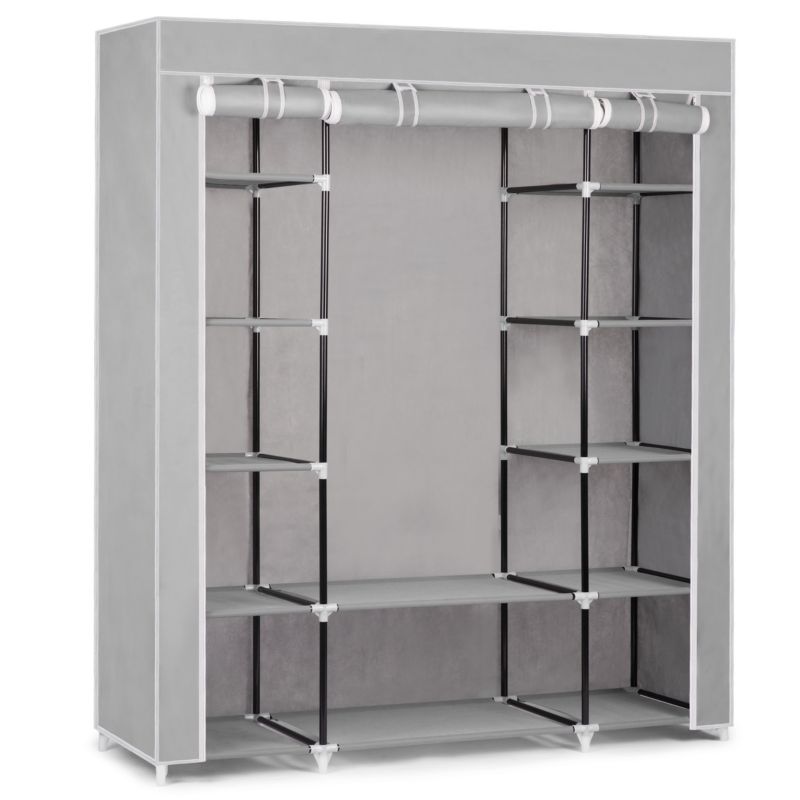 Materiałowa szafa tekstylna Massido garderoba półki regał wieszak xxl 1szt.