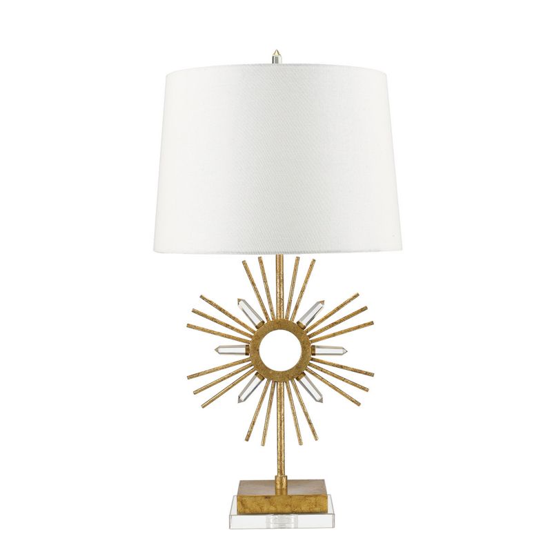 Lampka stołowa Gilded Nola Sun King złoto-kremowa 1 x E27 x 60W IP20 wym: 77.1 x 40.6 x 16.5 cm kryształ - 1 szt.