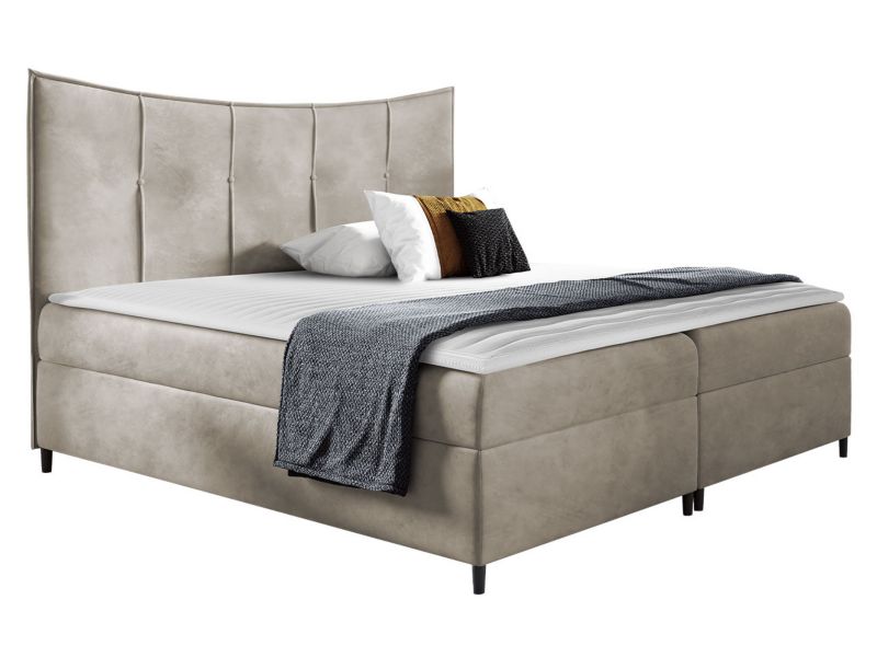 Łóżko kontynentalne MIRJAN 24 Bergamo 160x200 beżowy 1 szt.