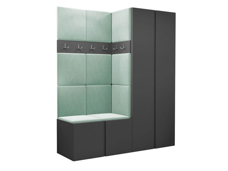 Garderoba MIRJAN 24 Orion III grafit + miętowy 1 kpl.