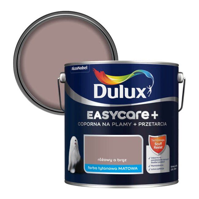Farba Dulux EasyCare+ różowy a brąz 2,5 l