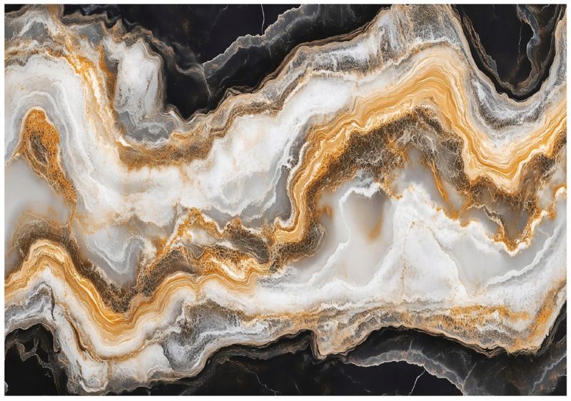 Tapeta Na Flizelinie Ścianę WALLARENA 400x280 cm Fototapeta Do Sypialni Salonu Kuchni Marmur Abstrakcja 1 szt.