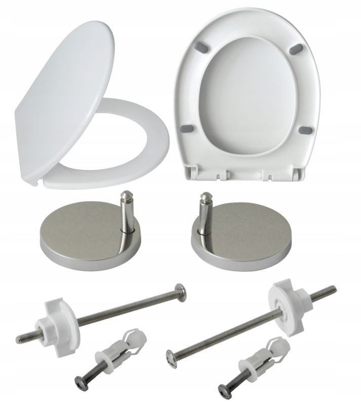 Deska sedesowa Estiva 3 wolnoopadająca polipropylenowa biała 1 szt.