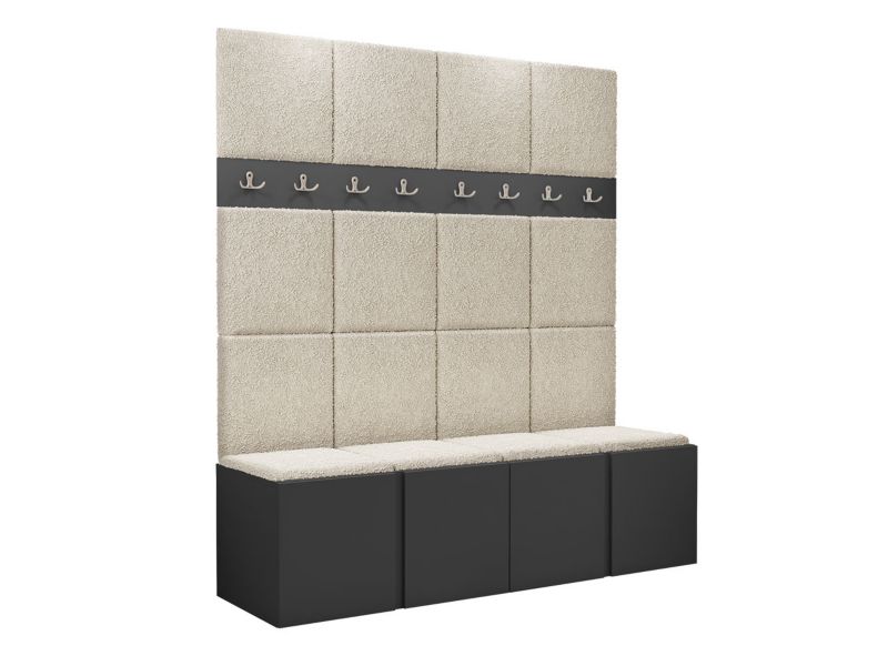 Garderoba MIRJAN 24 Orion V grafit + beżowa bukla 1 kpl.