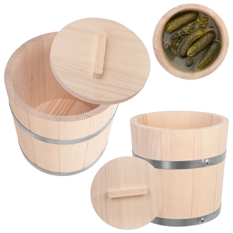 Beczka drewniana do kiszenia KADAX 5 l, 1 szt.