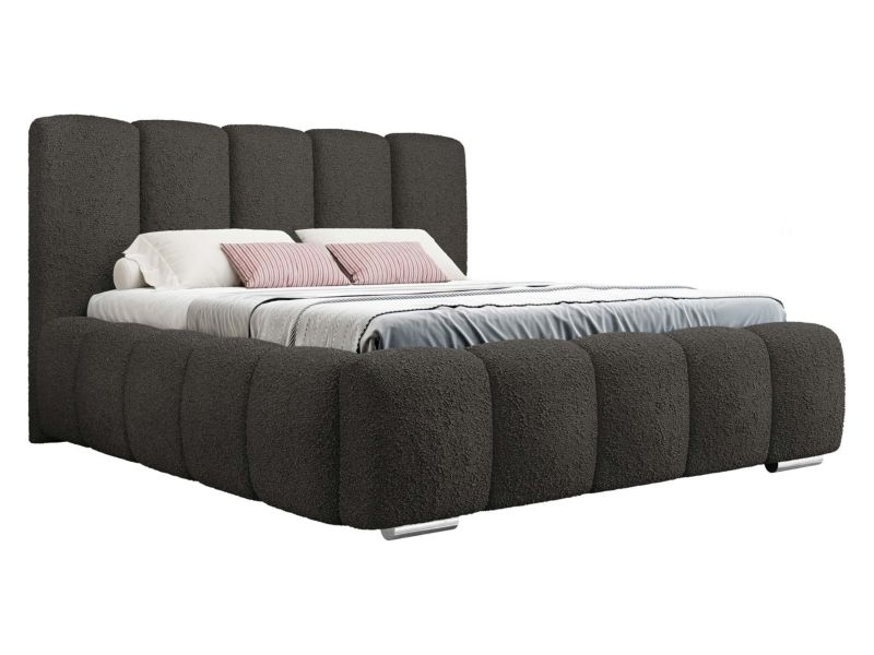 Łóżko tapicerowane MIRJAN 24 Wizko 160x200 grafitowa bukla 1 szt.