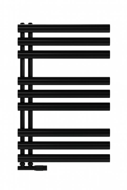 Grzejnik łazienkowy Luxrad Oval E 86,2x50 cm czarny mat str 341W 1 szt