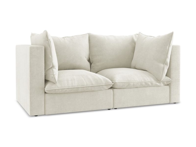 2-osobowa kanapa modułowa LaMiaSofa RAVENNA z tkaniny strukturalnej 180x90 cm beżowy 1 szt.