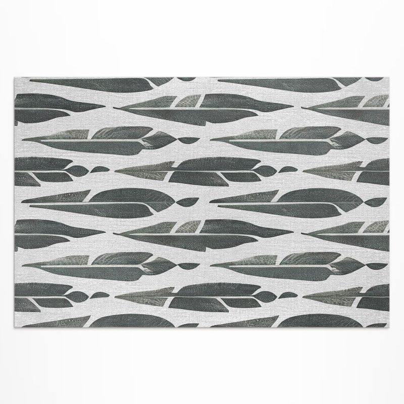 Winylowy Chodnik Zewnętrzny Wallfluent 140x210 cm Malowane pióra 1 szt.