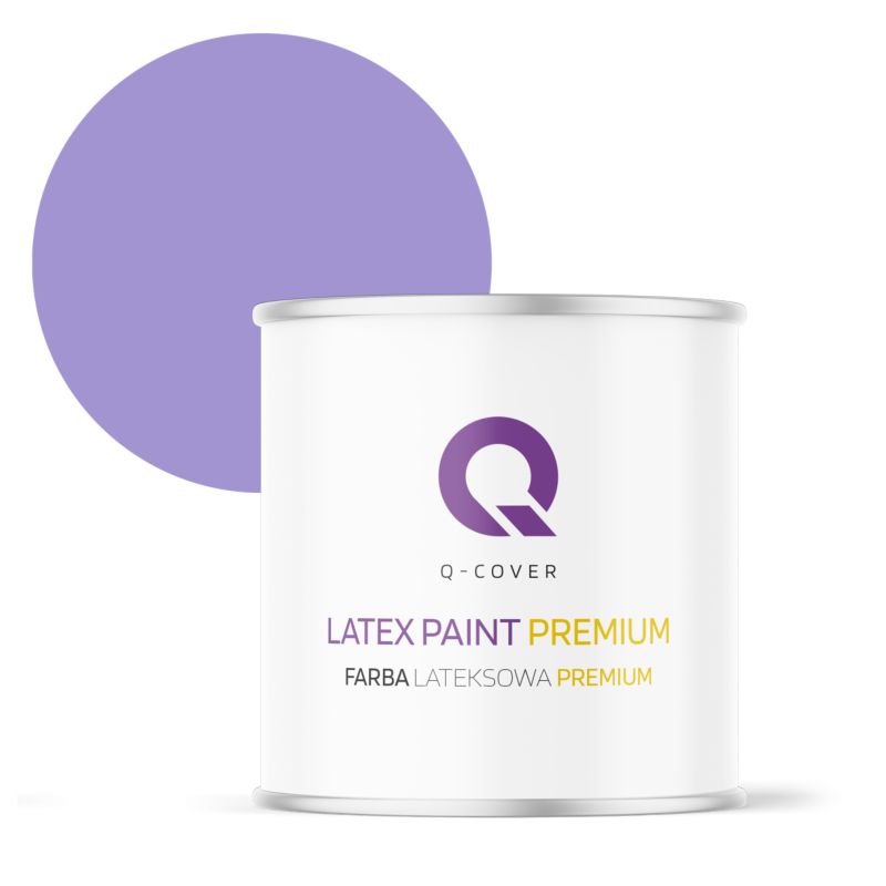 Farba Lateksowa Premium Plamoodporna do Ścian i Sufitów Q-Cover Fioletowy H2733 Głęboki Mat 2L
