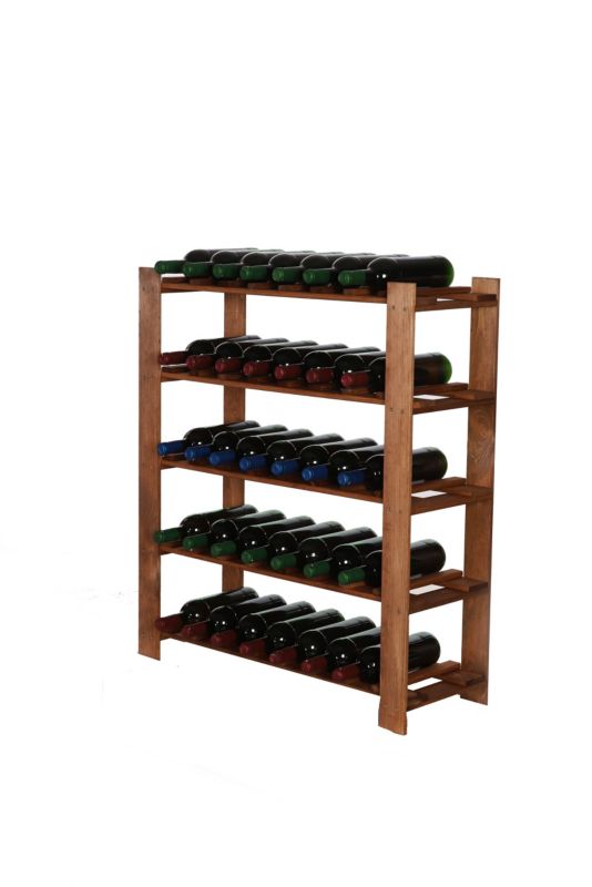 Stojak na wino drewniany MODO24 impregnacja brązowa 35 butelek 1 szt.