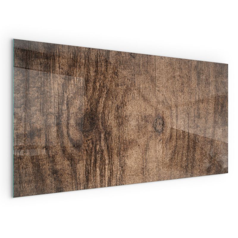 Szklana Podkładka Pod Kominek Prostokąt Wallfluent 140x70 cm Rysunek naturalnych słojów drewna 1 szt.