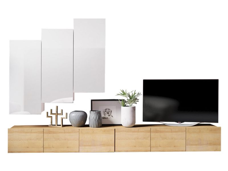 Meblościanka MIRJAN 24 Calabrini XX czarny połysk/biały/biały połysk 1 kpl.