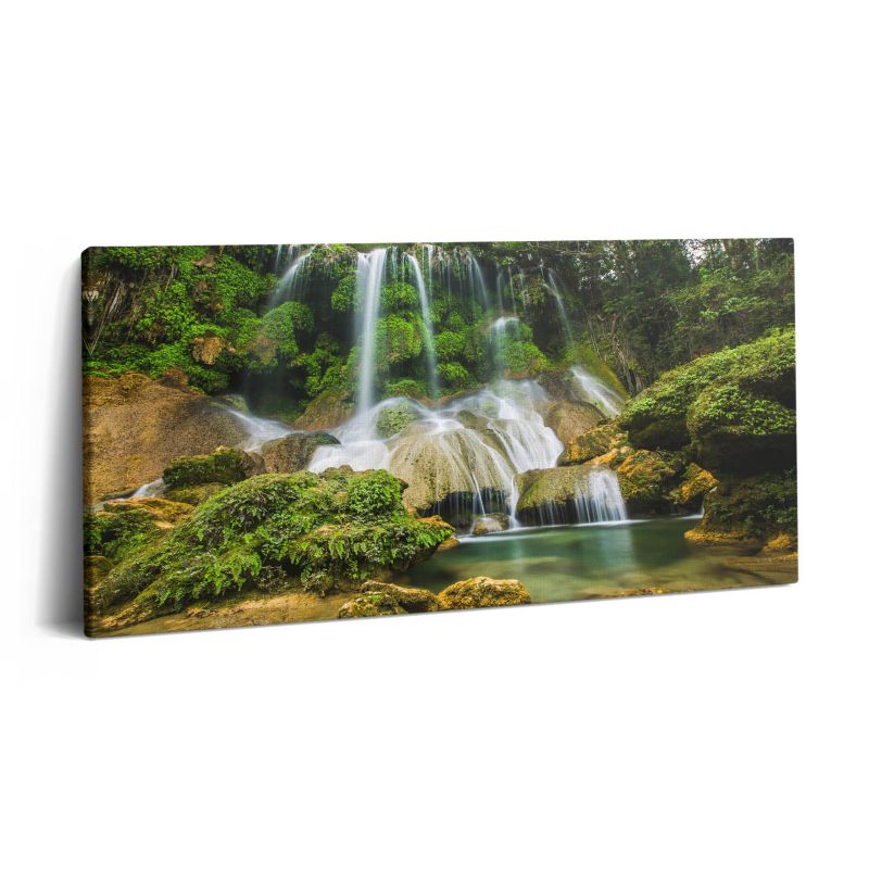 Obraz na płótnie Wallfluent 100x50 cm Naturalny dziki wodospad 1 szt.