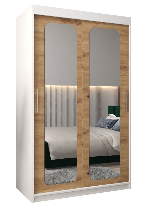 Szafa przesuwna Garderoba Abiks PROMO T3 120 biały/artisan 1 szt.