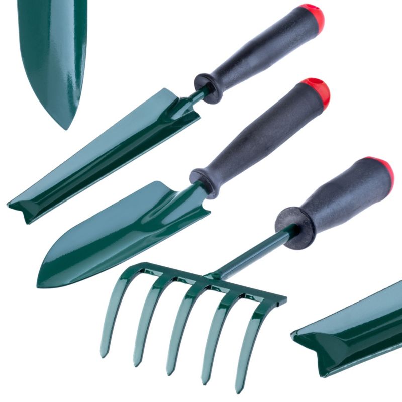 Zestaw Narzędzi Ogrodowych KADAX 3W1 Łopatka Grabki Wycinacz Do Ogrodu mocne 1szt.