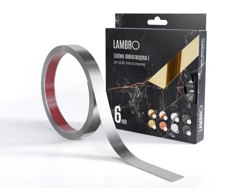 Listwa dekoracyjna samoprzylepna Lambro srebrny mat 2 x 600 cm 1 szt.