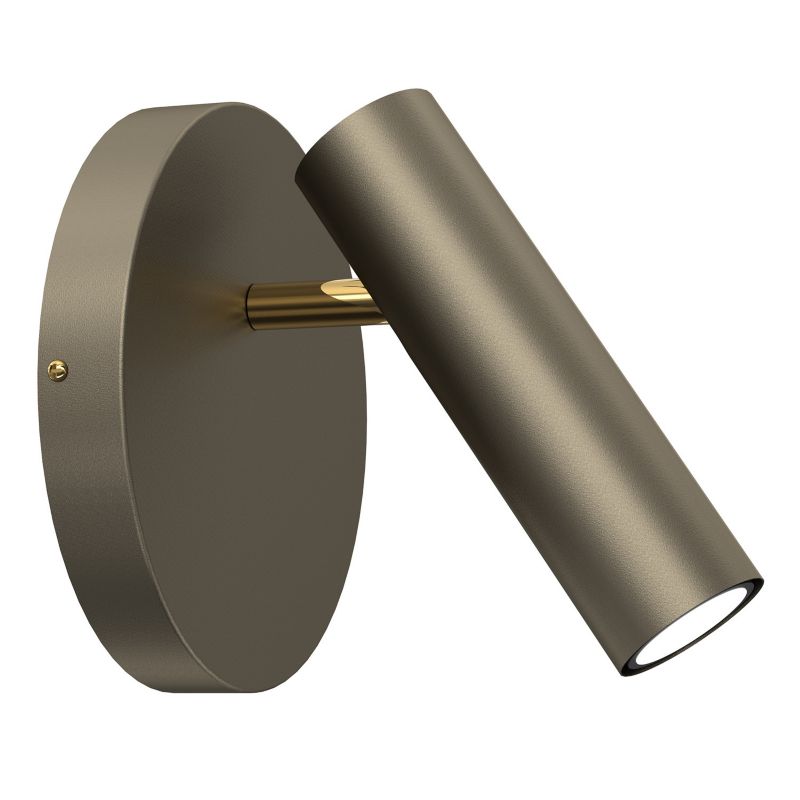 Kinkiet ścienny Luminex Axion tytanowy złoto-złoty połysk do czytania 1 x GU10 x 8W IP20 wym: 19,5 x 19,5 x 24 cm - 1 szt.