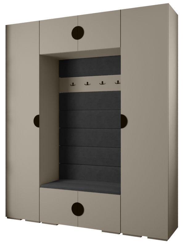 Garderoba do przedpokoju Abiks INOVA 4 Z13 kaszmir+czarny+manila18 1 szt.