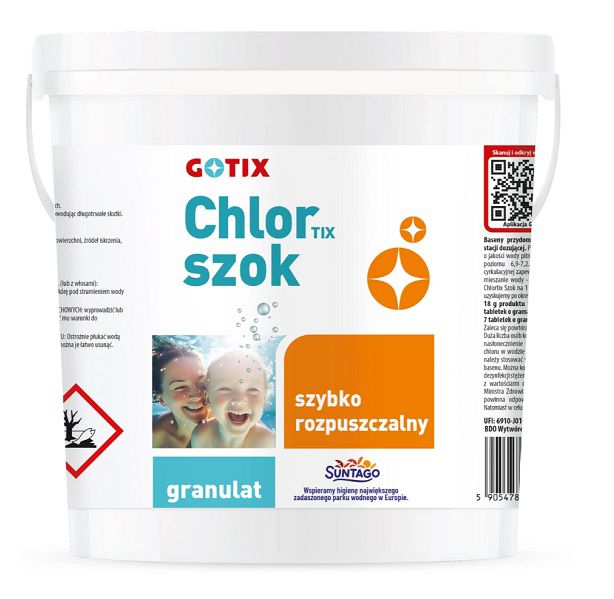 Granulat do basenu Gotix Professional Antychlor 1 kg Chlortix Szok 1 szt.