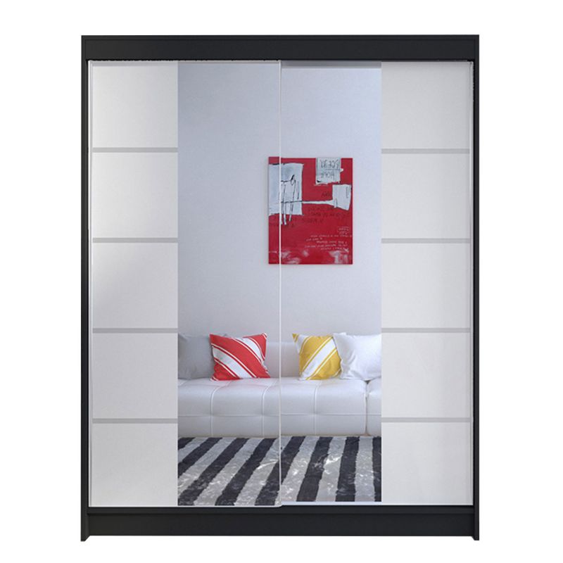 Szafa MIRJAN 24 z drzwiami przesuwnymi Camino V czarny/biały 1 szt.