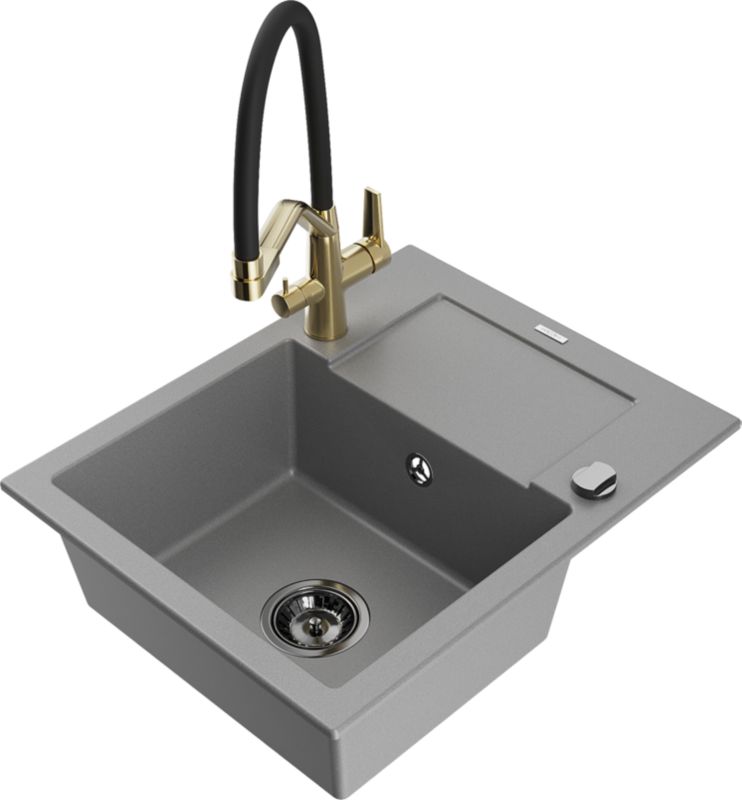 Zlewozmywak granitowy Mexen Gaspar 1,5-komorowy beżowy 737x475 mm - 6507731505-69 1 szt.