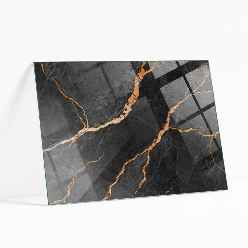 Blat Szklany z Nadrukiem Wallfluent 80x60 cm Marmurowe żyły w designie 1 szt.