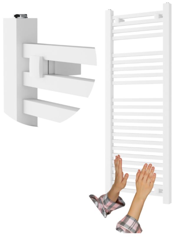 Grzejnik Łazienkowy Granitan Bergen 120/45cm Biały Kaloryfer Drabinkowy 1kpl.