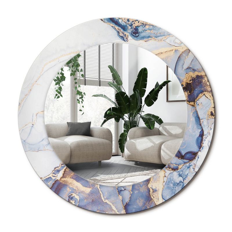 Lustro Okrągłe Tulup Abstrakcja Sztuka 50 cm Artystyczne Na Podkładzie 1 szt.