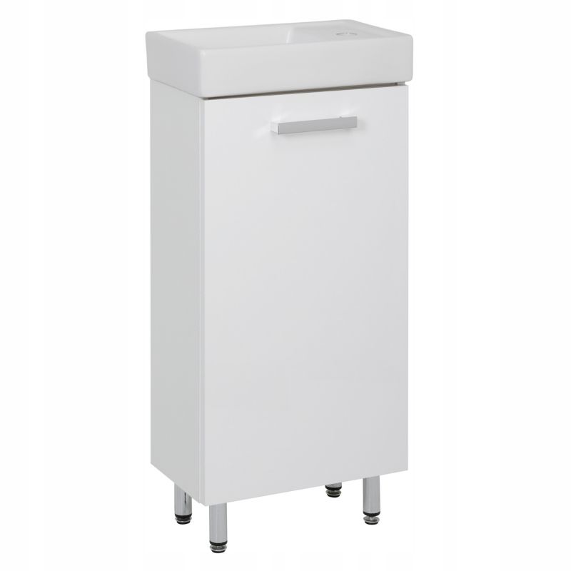 Szafka Łazienkowa Stamar 400 x 220 mm Biała Połysk Stojąca z Umywalką 1 szt