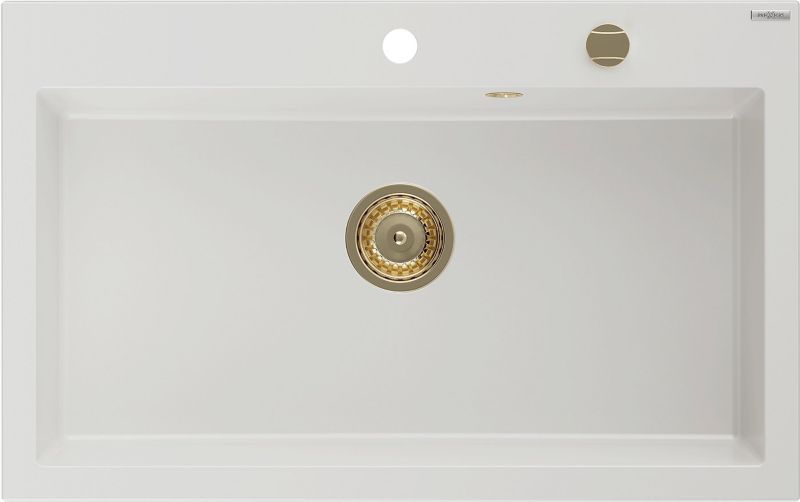 Zlewozmywak wpuszczany Mexen Elix biały 800x500 mm - 6527801005-20-G