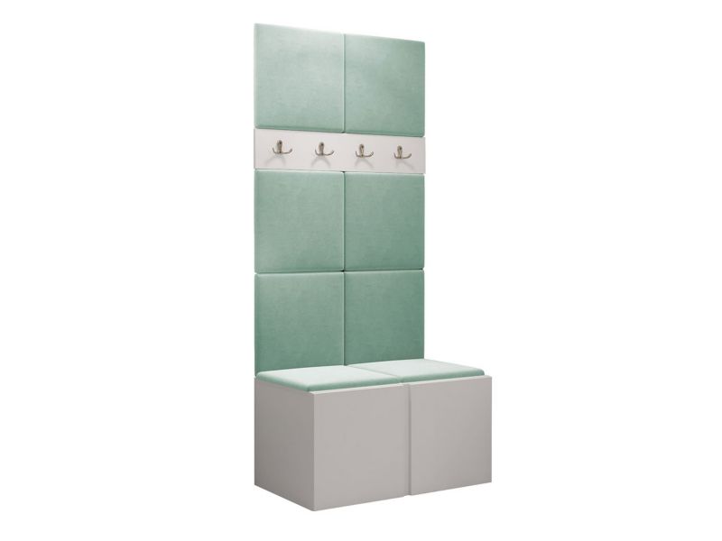 Garderoba MIRJAN 24 Orion IV biały + miętowy 1 kpl.