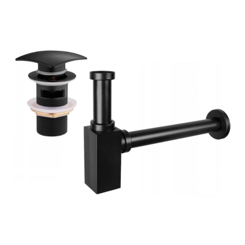 Półsyfon umywalkowy kwadratowy Mexen czarny 1 szt.