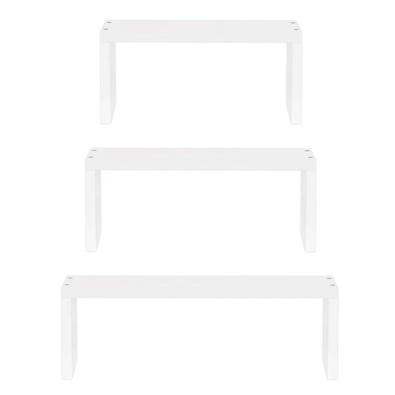 Półki wiszące Springos 3 szt. na przyprawy, książki półki ścienne do pokoju kuchni nowoczesne, białe 1 kpl.