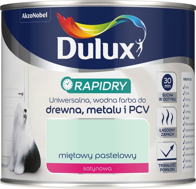 Emalia akrylowa Dulux Rapidry miętowy pastelowy 0,4 l