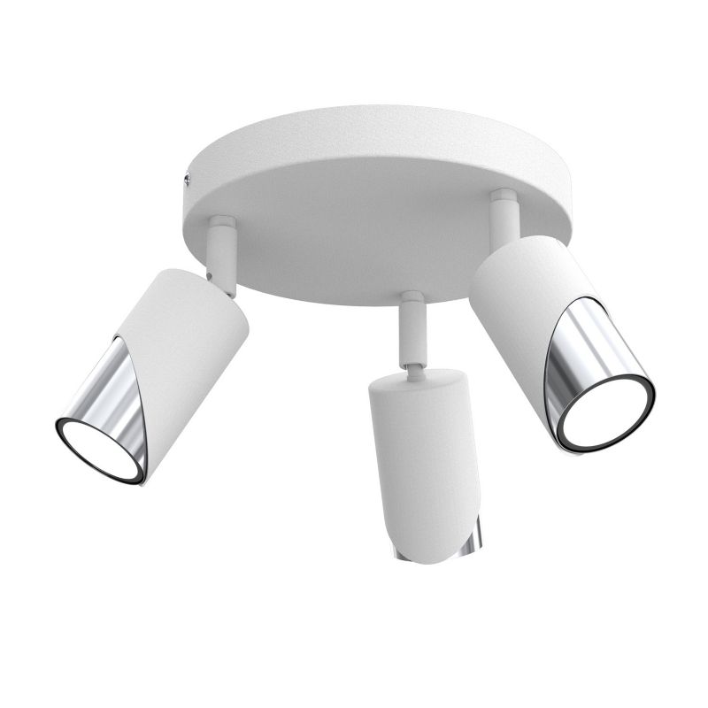 Lampa sufitowa Luminex Shift biały mat-chromowana 3 x GU10 x 15W wym: 17 x 23 x 23 cm - 1 szt.